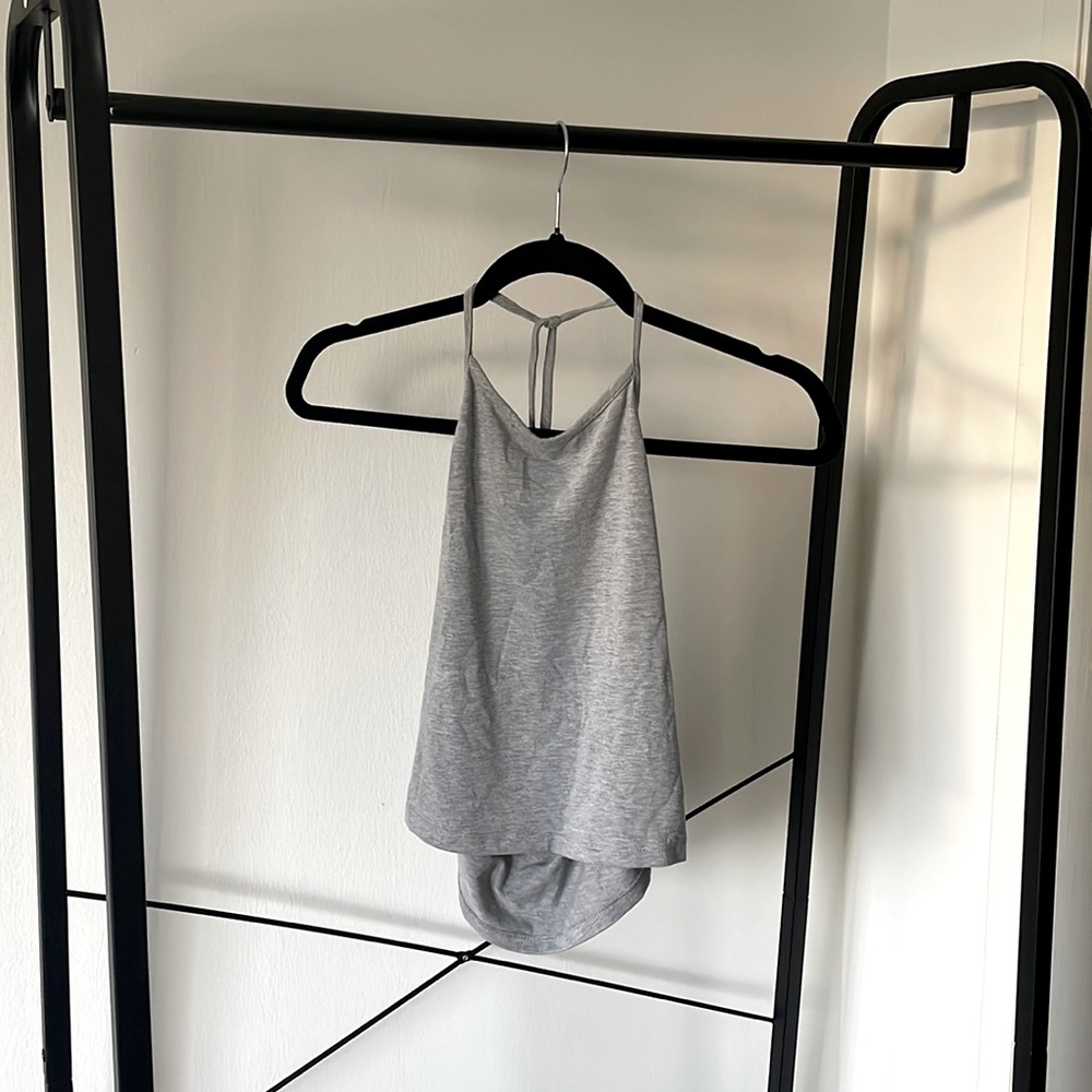 Grey Halter Crop Top